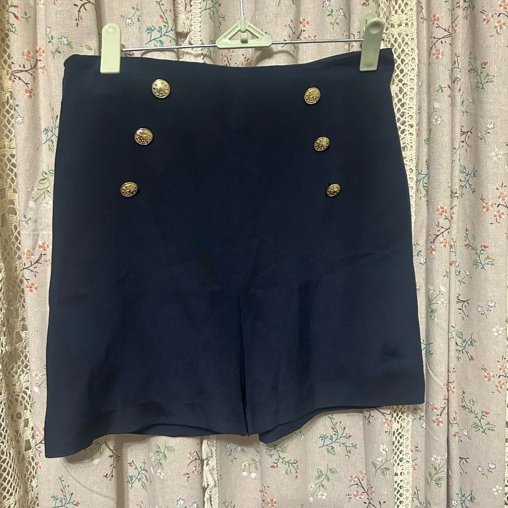 Lilysilk Midnight Blue High Waisted 100% Mulberry Silk Shorts Size 4 - Picture 2 of 7